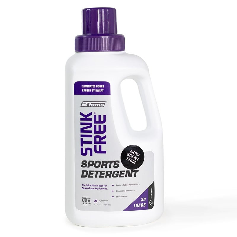 2Toms StinkFree Laundry Detergent, Fragrance Free Odor Eliminator for Athletic Clothes & Gear, Formulated for Sweat, 30 Ounce Bottle - Image 1